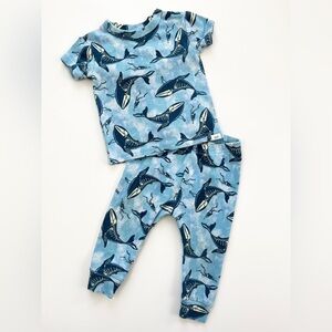 GAP Kids Blue Whale Sea Ocean Pajama Set